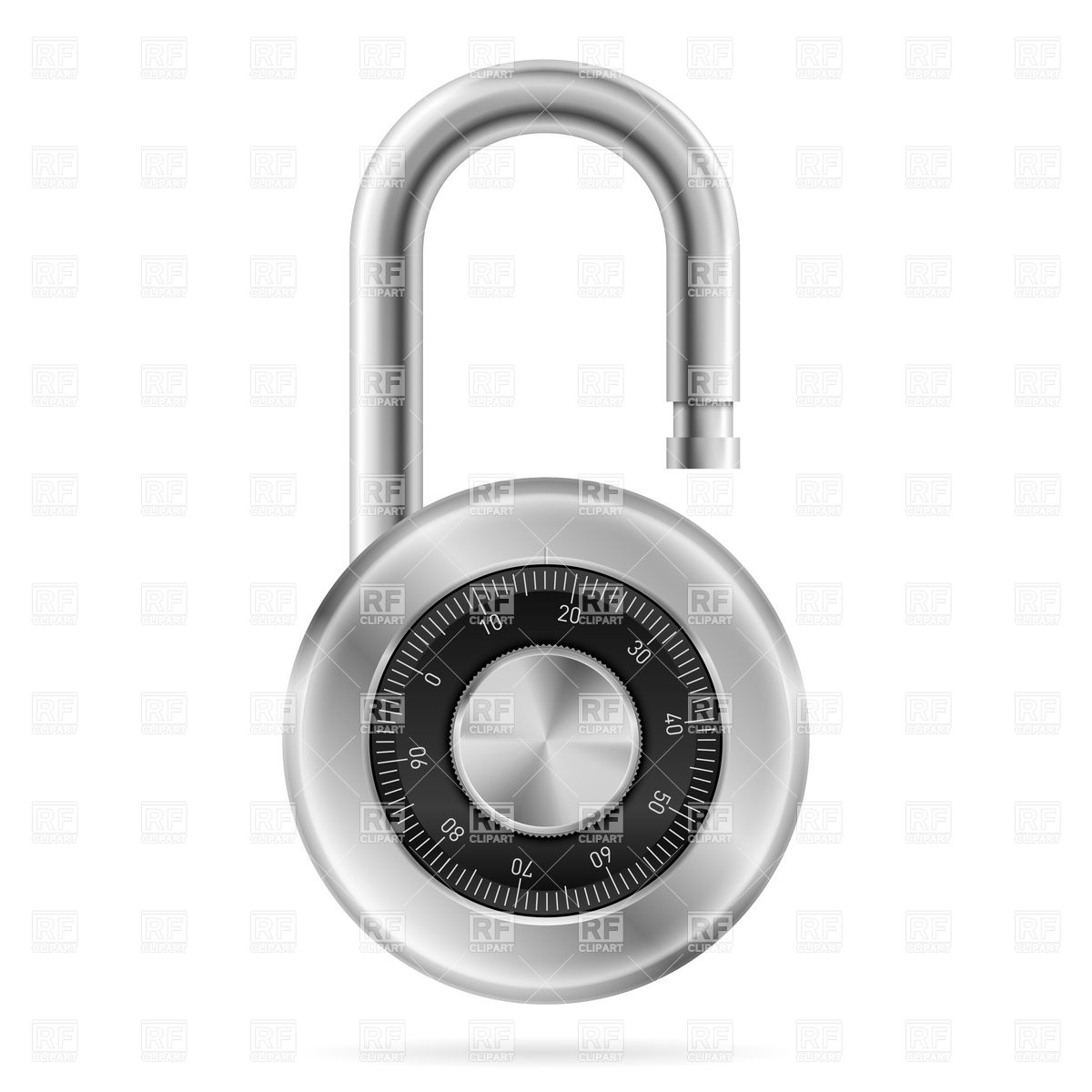 1200x1200 Unlocked Combination Lock Vector Image Of Objects Dvarg