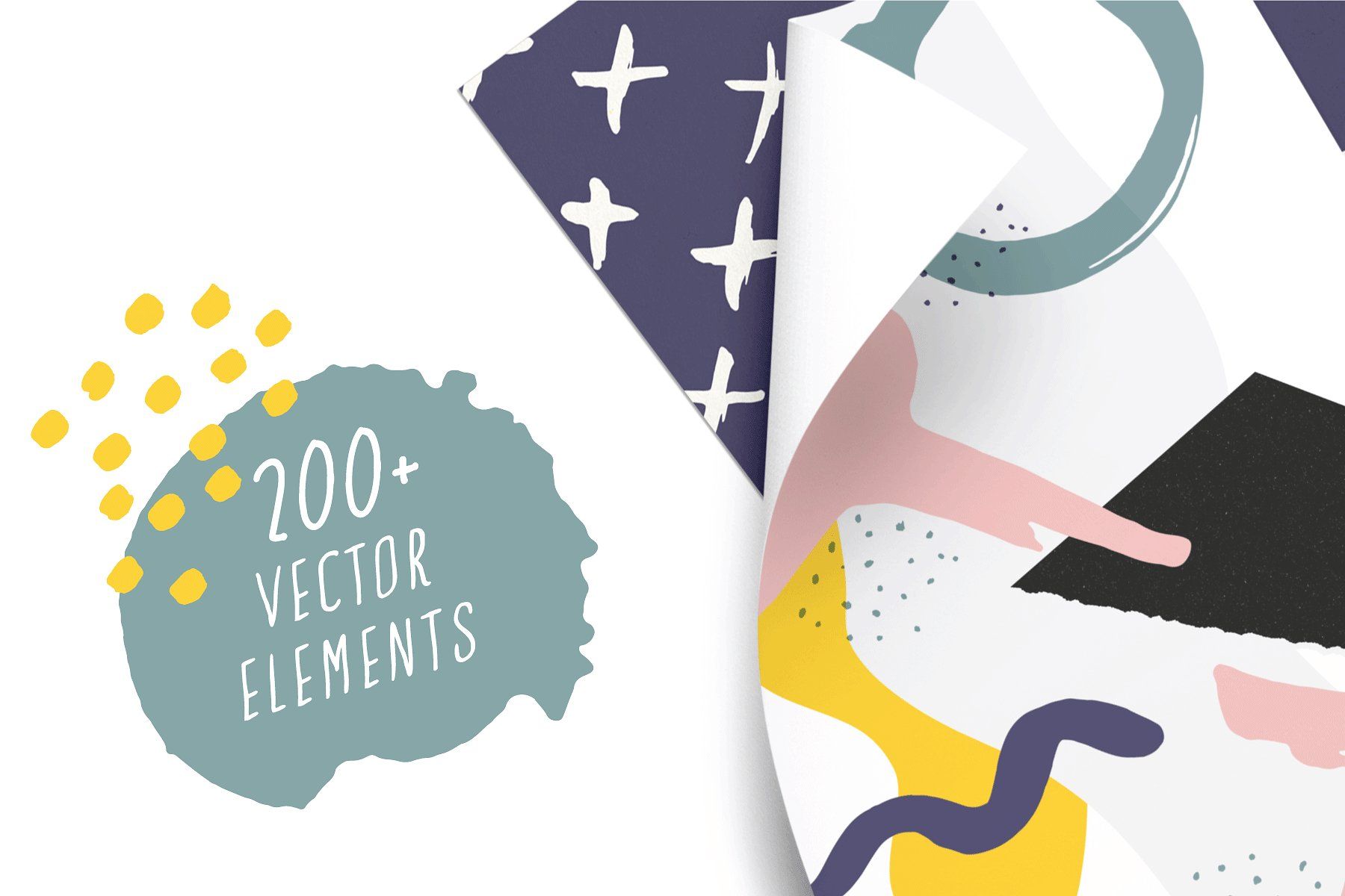 1800x1200 Fresh Ink Vector Design Set