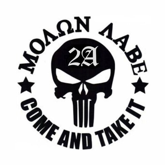 640x640 Skull And Gun Logo Premium Vector