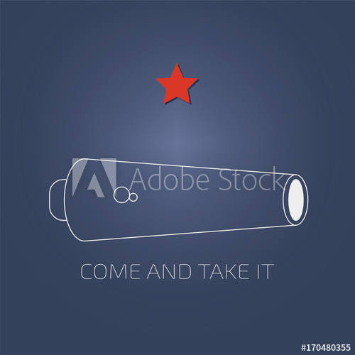 500x500 Vector Illustration For The Day Of Battle Of Gonzales, The First