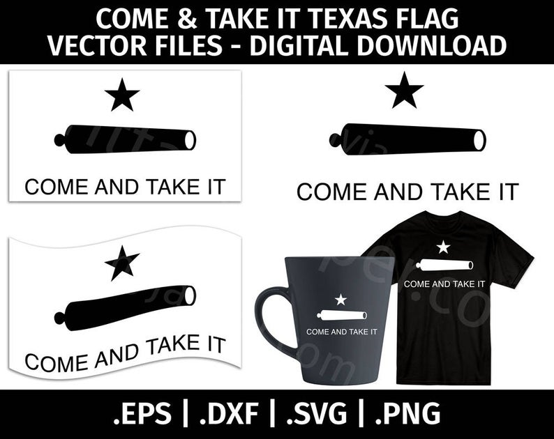 794x630 Come And Take It Flag Vector Clip Art For Etsy