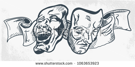 Comedy And Tragedy Masks Vector at Vectorified.com | Collection of ...