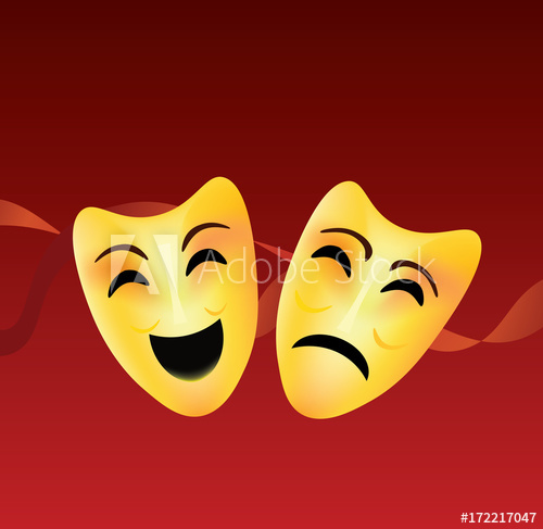 500x487 Theatre Comedy And Tragedy Masks