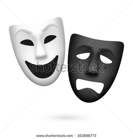 450x470 Comedy And Tragedy Theatrical Masks Vector