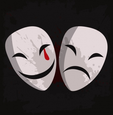 362x368 Comedy Masks Free Vector Download