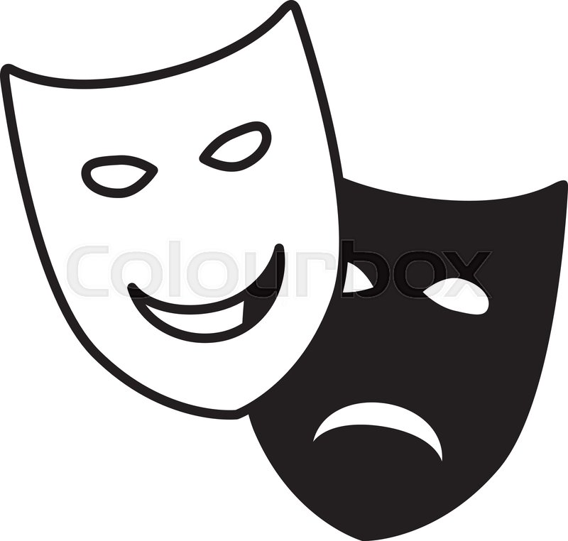 800x762 Sad And Happy Theatrical Drama And Stock Vector Colourbox