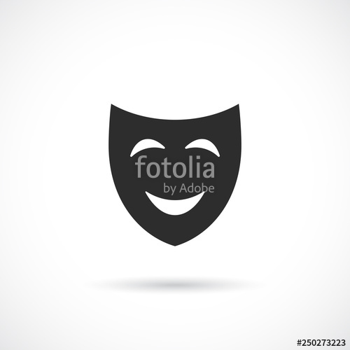 500x500 Smiling Comedy Theatre Mask Icon Stock Image And Royalty Free