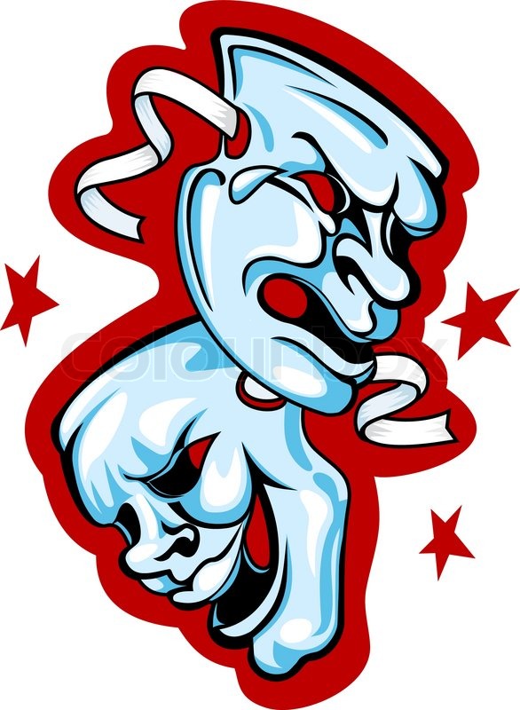 586x800 Comedy And Tragedy Masks Stock Vector Colourbox