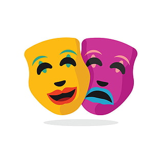 310x293 Happy And Sad Masks Vector Image Free Graphics Uihere