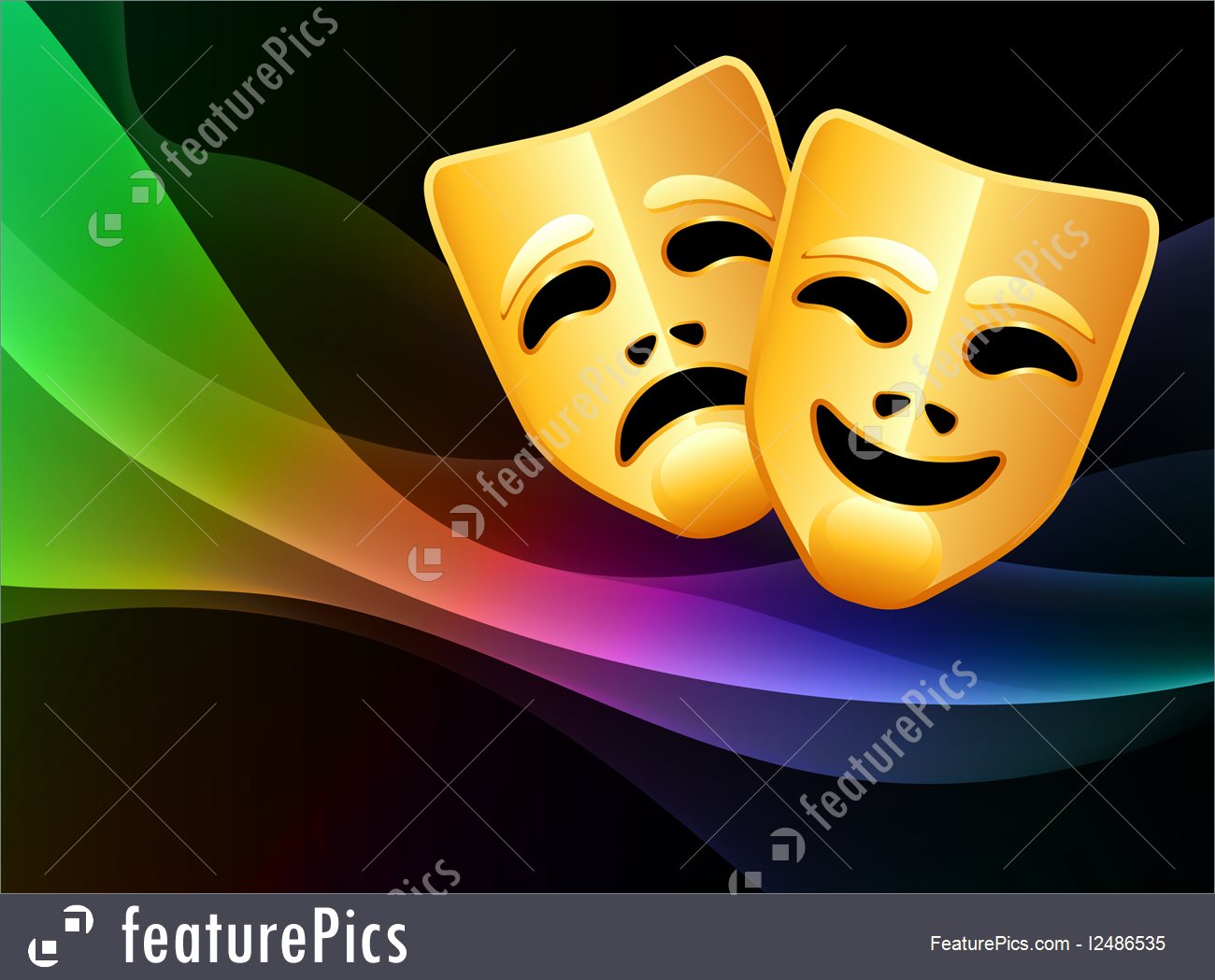 1300x1049 Illustration Of Comedy And Tragedy Mask