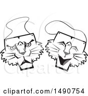 175x190 Clipart Of Happy And Sad Tiger Theater Masks