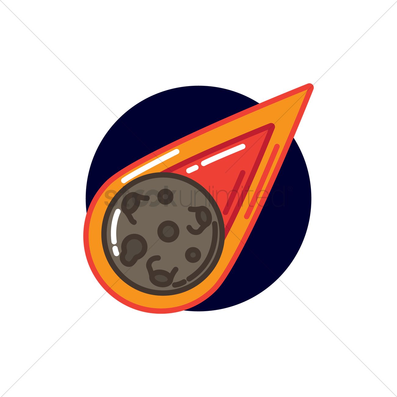 1300x1300 Comet Vector Image