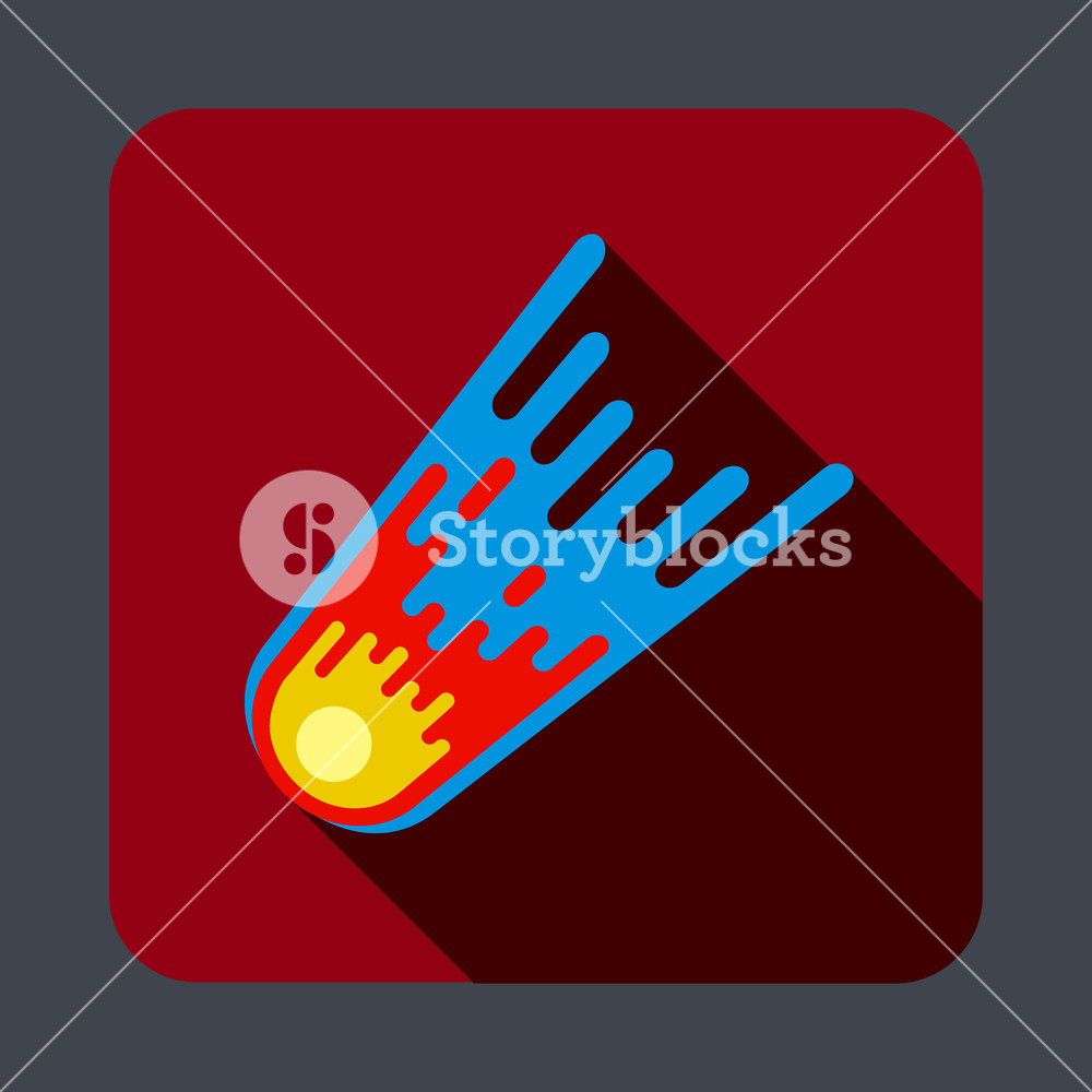 1000x1000 Fall Comet Concept Background Cartoon Illustration Of Fall Comet