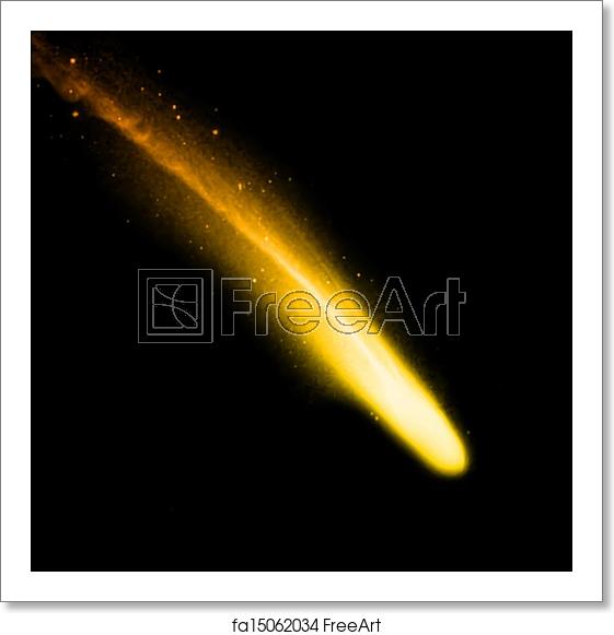 561x581 Free Art Print Of Comet On The Black Background Vector Comet
