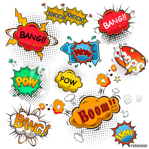 500x500 Comic Speech Bubbles Vector
