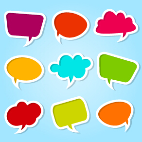 292x292 Different Colored Speech Bubbles Vector Free Download