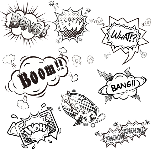 500x491 Funny Speech Bubbles Comic Styles Vectors Free Download