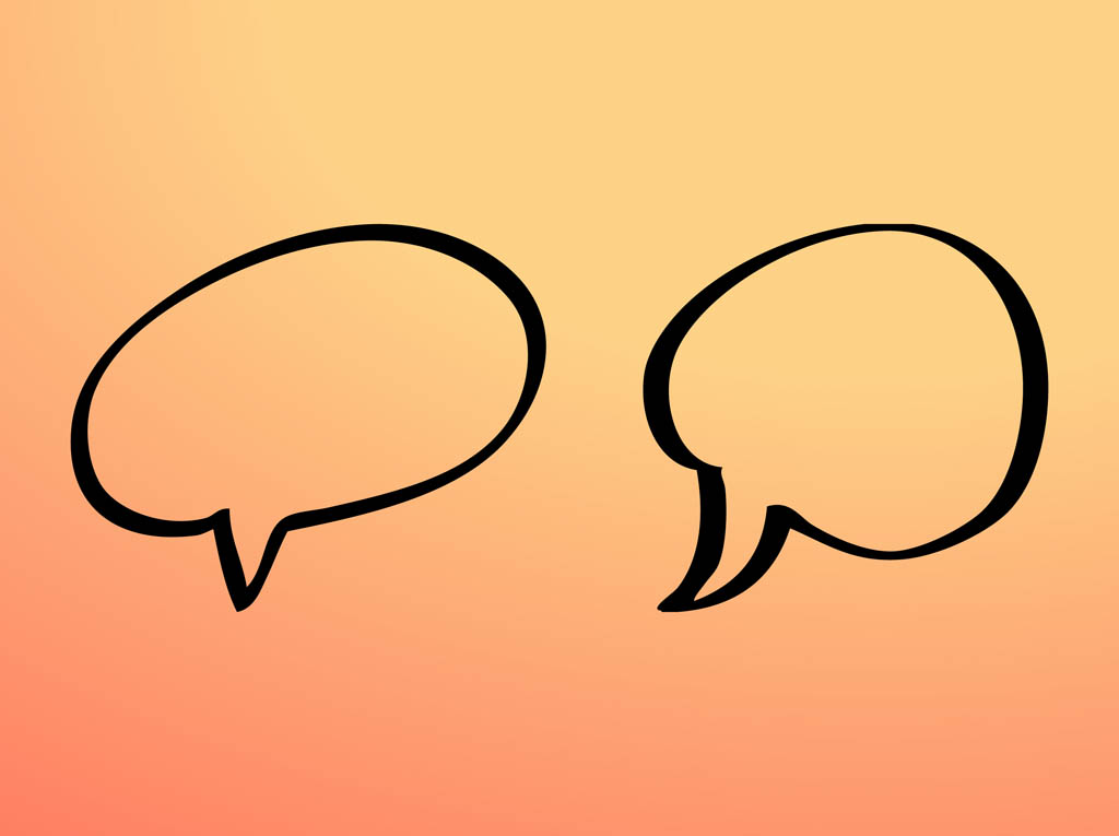 1024x765 Comic Book Bubbles Vector Art Graphics