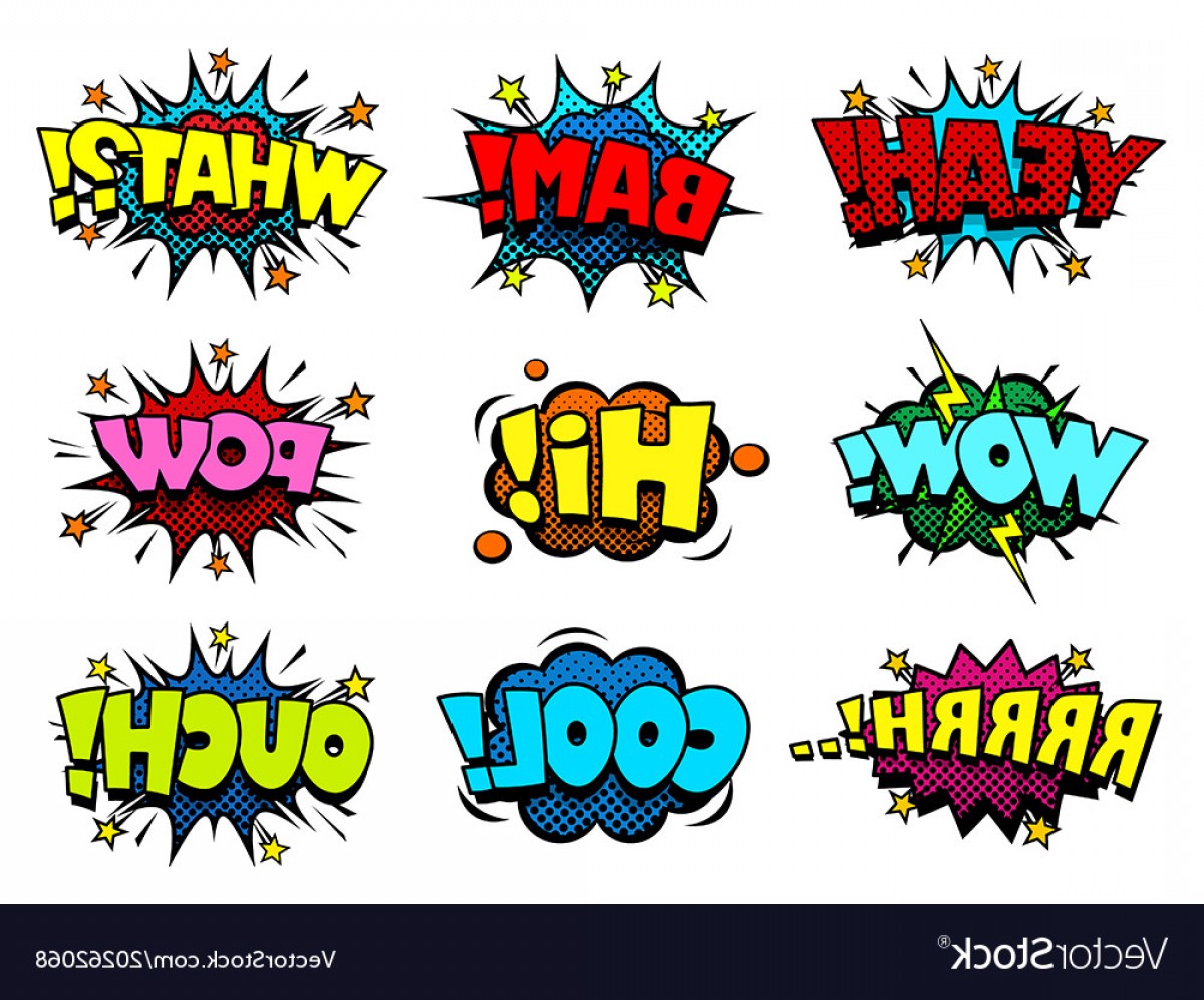 1200x996 Comic Book Sound Effect Speech Bubbles Vector Hoodamathrun