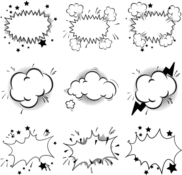 583x561 Hd Comic Bubble Vector Png Free Unlimited Download