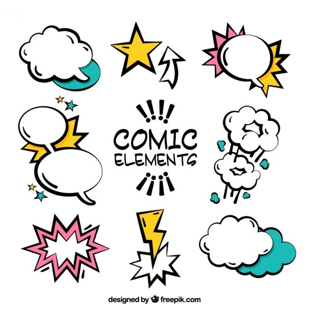 626x626 Ollection Of Artistic Comic Speech Bubbles Vector Free Download
