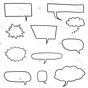 300x300 Retro Comic Book Speech Bubbles Vector Hoodamathrun