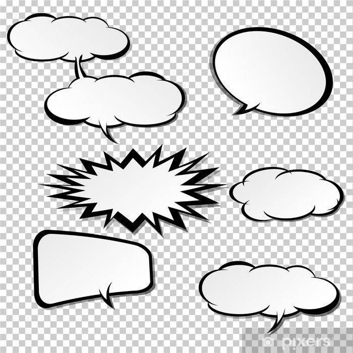 700x700 Comic Speech Bubbles,vector Illustration Poster