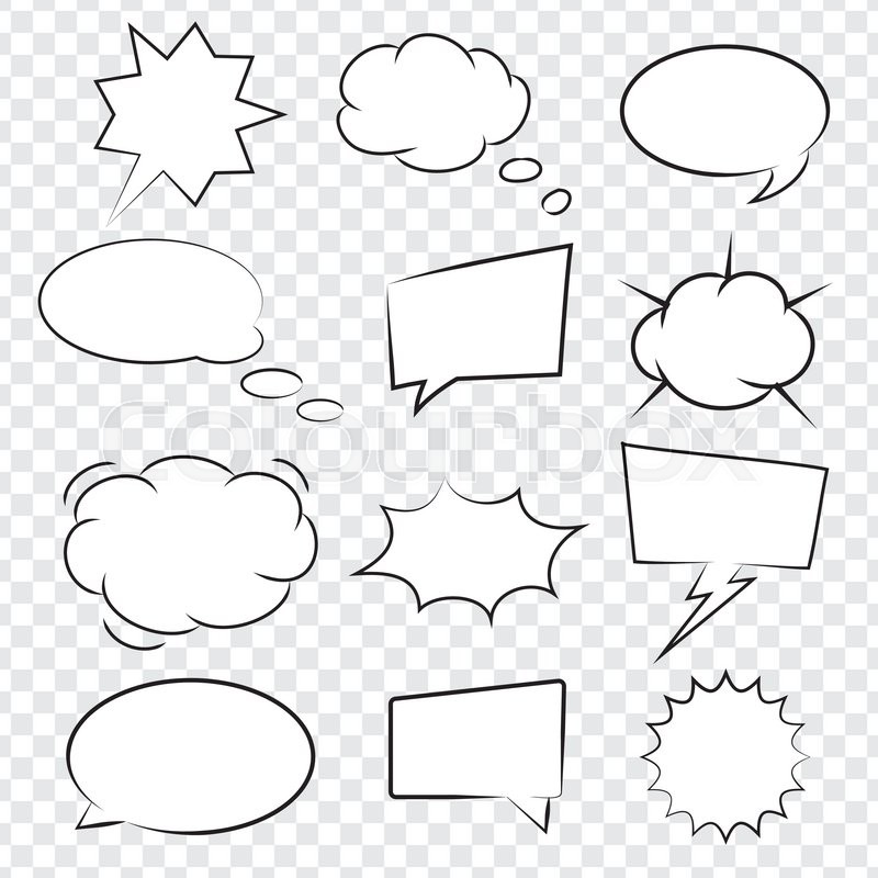 800x800 Collection Of Comic Book Speech Stock Vector Colourbox