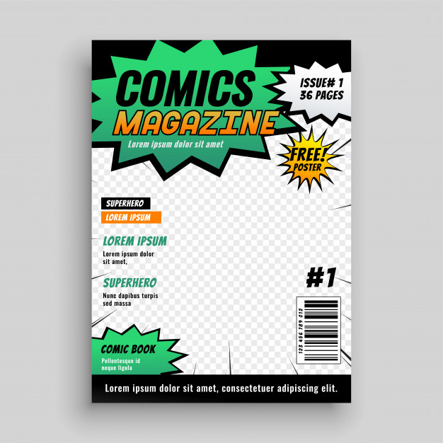 626x626 Layout Design Of Comic Book Cover Vector Free Download