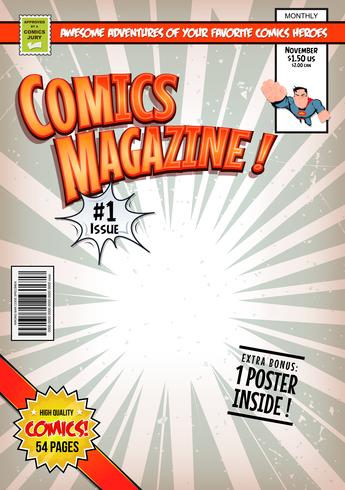 345x490 Comic Book Cover Template