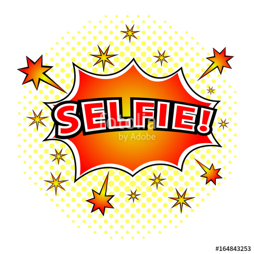 500x500 Selfie! Comic Book Explosion Vector Illustration Stock Image