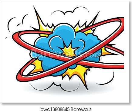 435x370 Comic Book Cloud Explosion Vector, Art Print Barewalls Posters