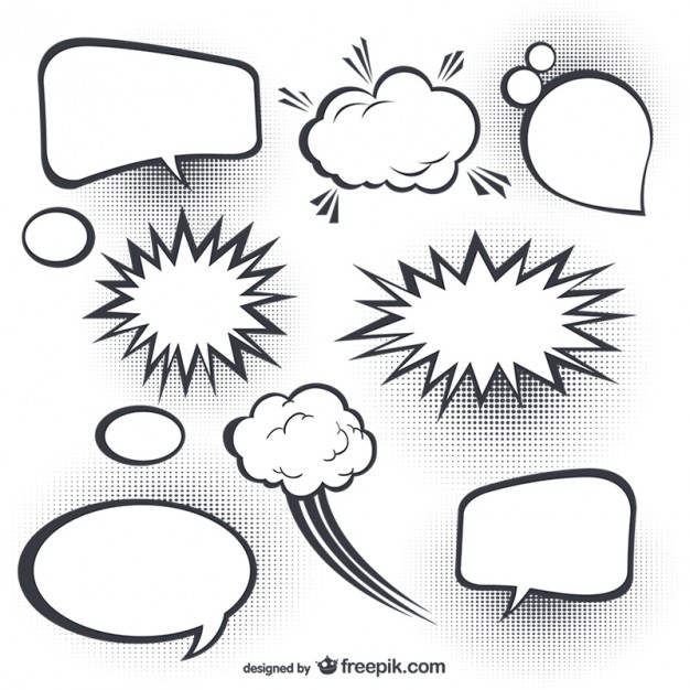 626x626 Comic Speech Bubbles Free Vectors Ui Download
