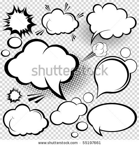 449x470 A Collection Of Comic Style Speech Bubbles Vector Illustration
