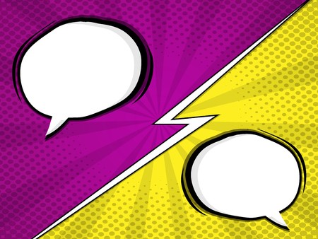 450x338 Illustration Of Comic Book, Pop Art With Blank Speech Bubble