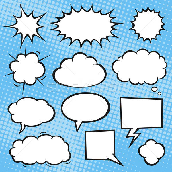 600x600 Comic Book Speech Bubbles Vector Illustration Carl Eriksson