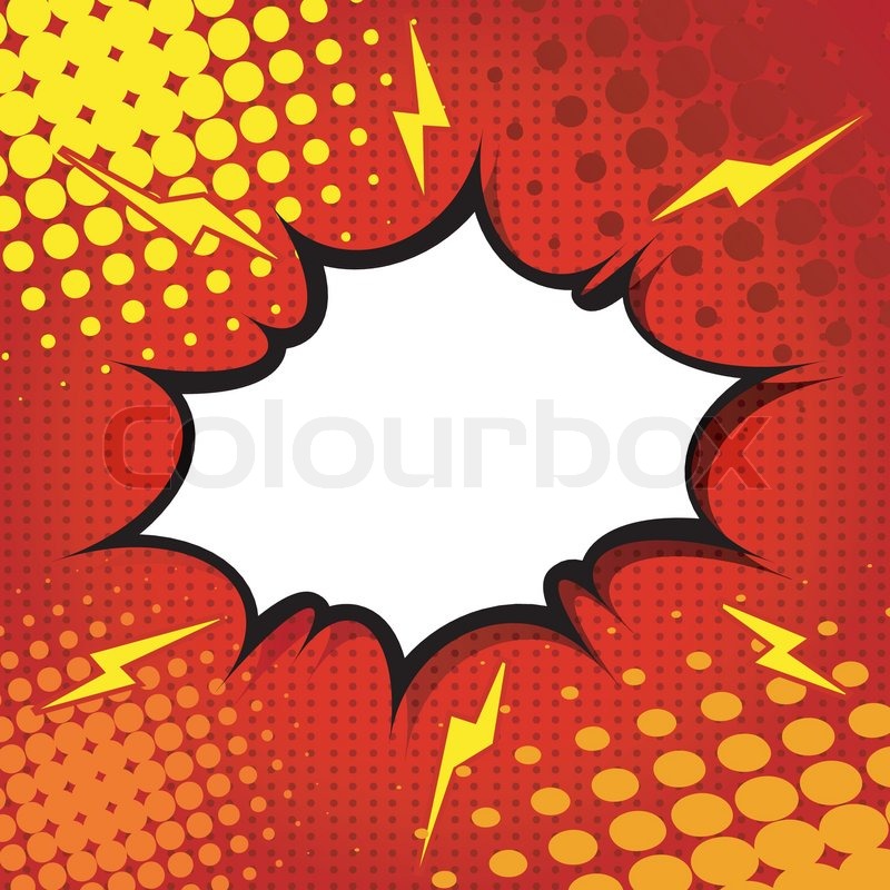 800x800 Comic Speech Bubble, Cartoon Stock Vector Colourbox