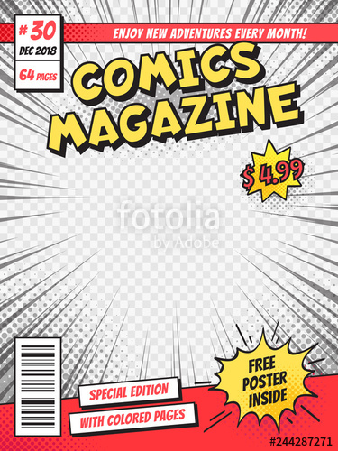 Comic Book Cover Comics Books Title Page, Funny Superhero 375x500 Comic Book Cover Comics Books Title Page, Funny Superhero