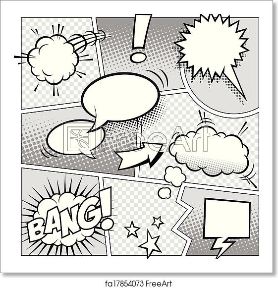 561x581 Free Art Print Of Comic Book Page A High Detail Vector Mockup