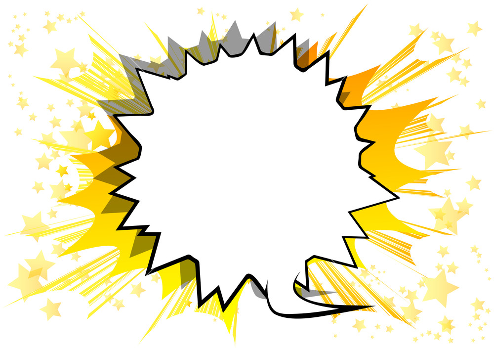 1000x708 Vector Illustrated Retro Comic Book Background With Big Blank