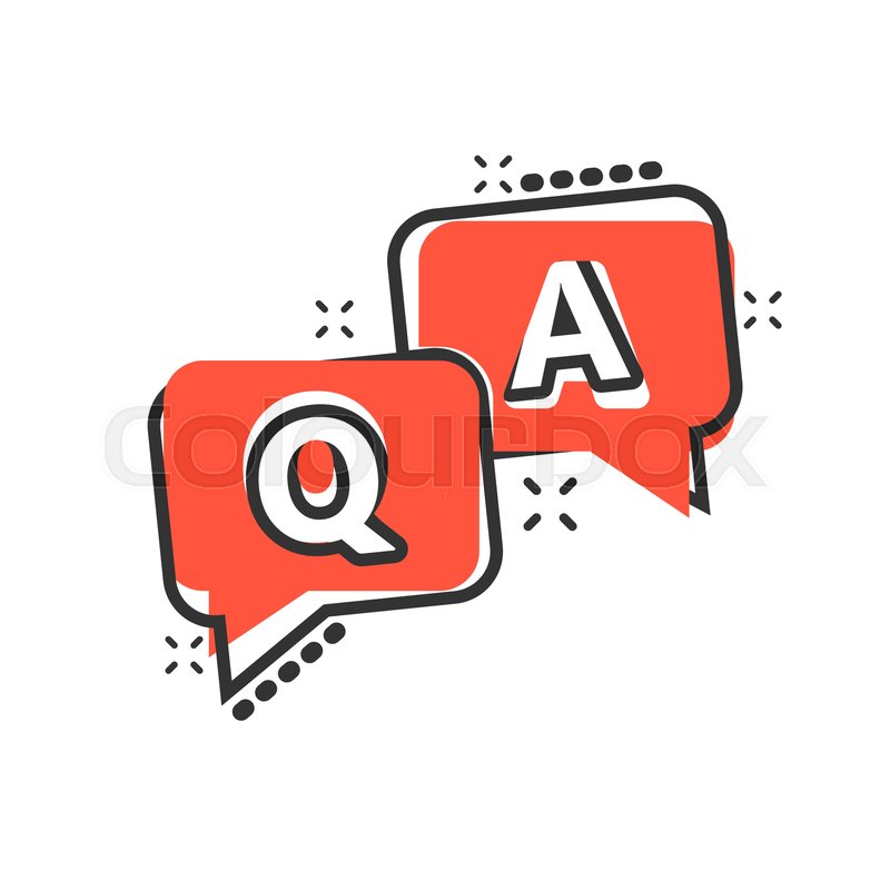 Question And Answer Icon In Comic Stock Vector Colourbox 800x800 Question And Answer Icon In Comic Stock Vector Colourbox