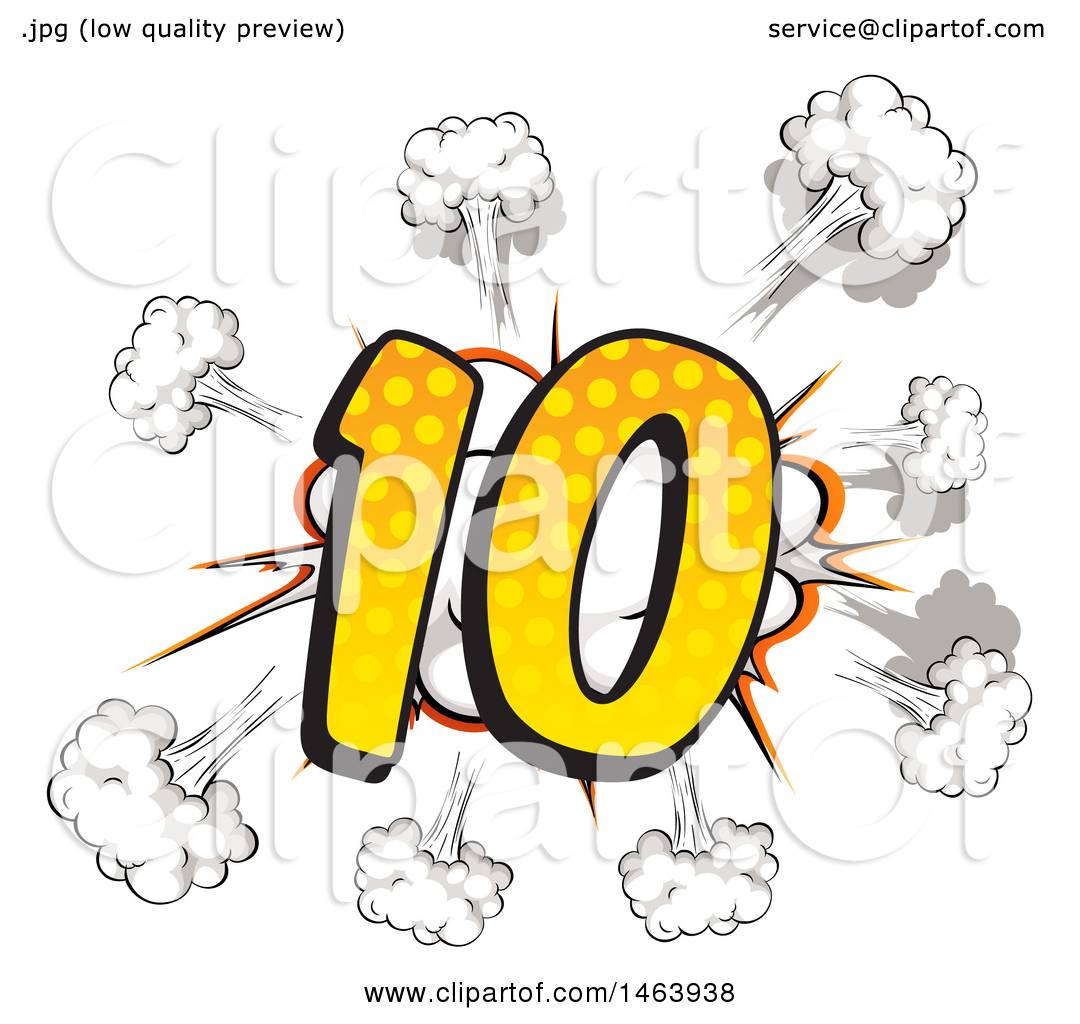 1080x1024 Clipart Of A Comic Burst Explosion Number