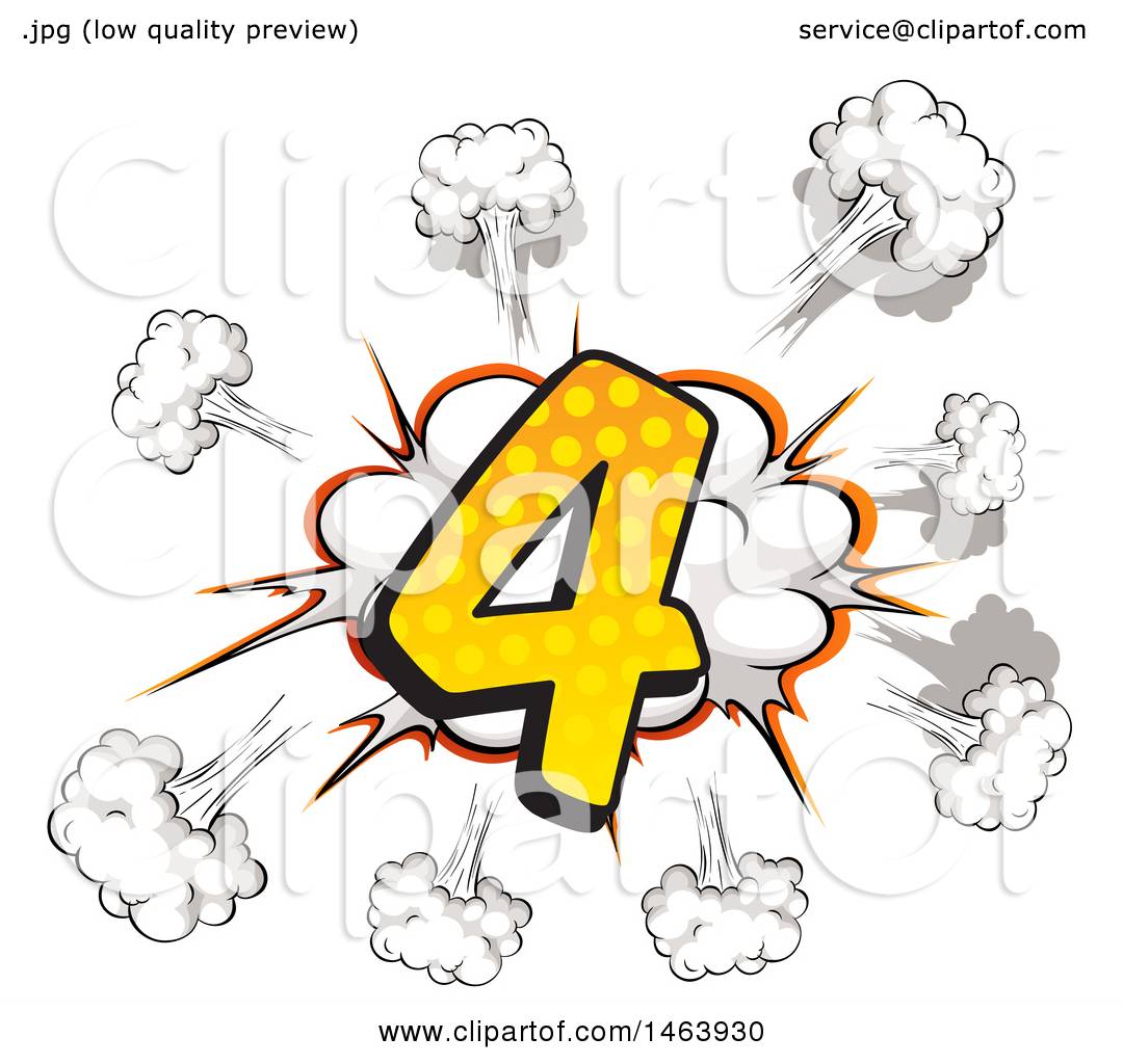 1080x1024 Clipart Of A Comic Burst Explosion Number