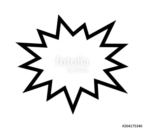 500x450 Blank Or Empty Scream Speech Bubble Burst With White Background