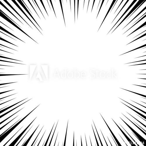 500x500 Pop Art Comics Book Style Radial Speed Line Action Background