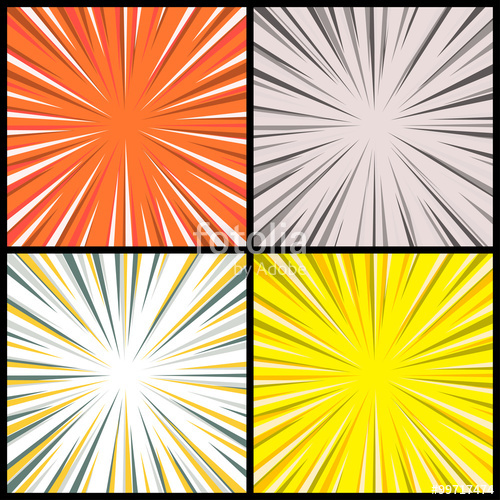 500x500 Set Of Vector Comic Burst Or Explosion Background Stock Image