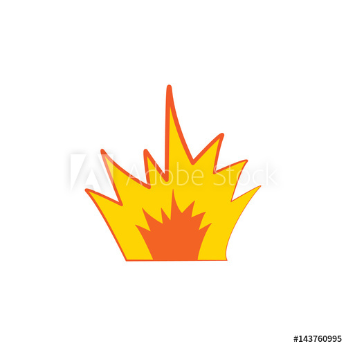 500x500 Cartoon Comic Burst Or Explosion Set Vector Illustration