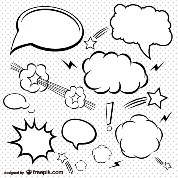 Comic Cloud Vector