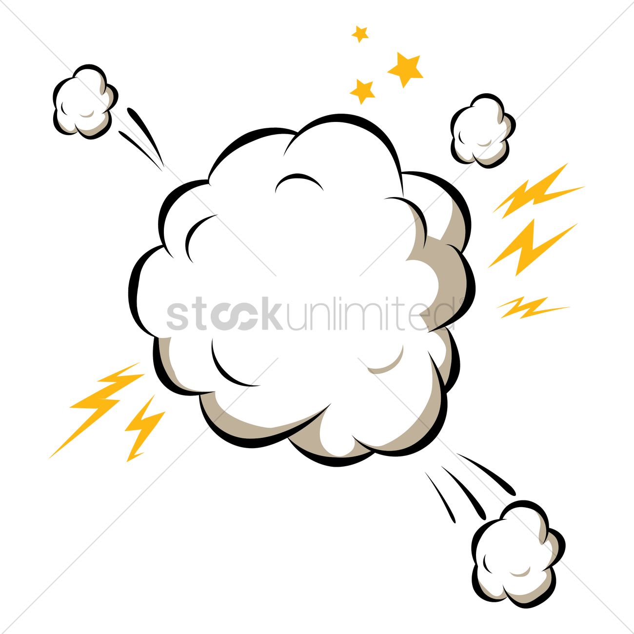 Comic Cloud Vector Image 1300x1300 Comic Cloud Vector Image