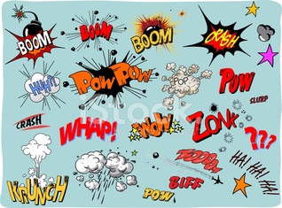 318x235 Comic Sound Effects Vector Illustration Stock Photos